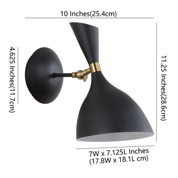 Josef 10" Iron Retro LED Wall Sconce - JONATHAN Y
